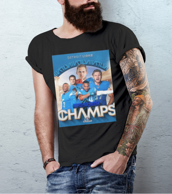 Detroit Lions AFC South Champs Playoffs Team T-Shirt