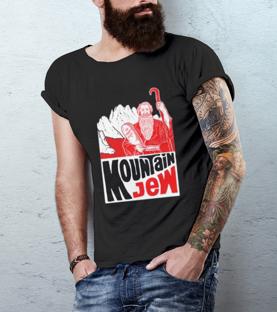 Nwt Mountain Jew Nature Old Men Cool Moses With Ten Commandments T-Shirt