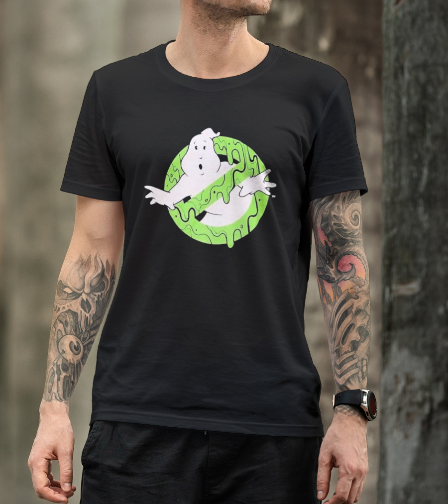 Ghostbusters Slime Logo Green Kids T-Shirt