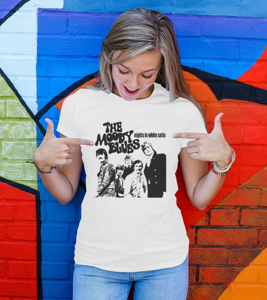 The Moody Blues Nights In White Satin Vintage Band Photo T-Shirt