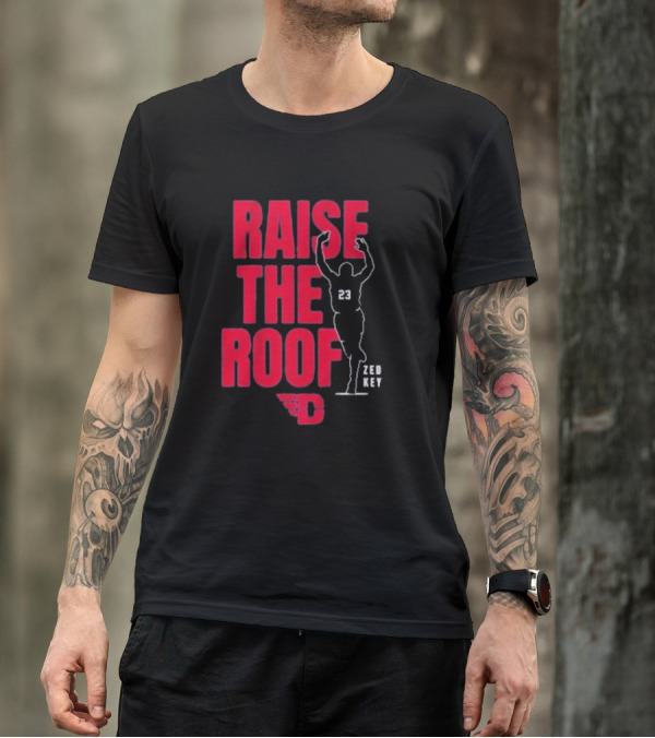 Dayton Basketball Raise The Roof Zed Key 23 T-Shirt