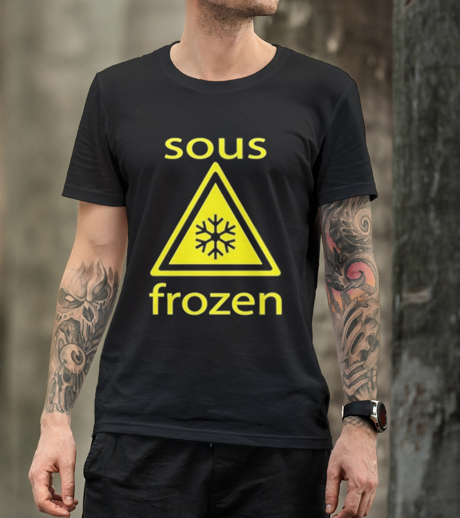 Sous Frozen Snowflake Warning Triangle T-Shirt