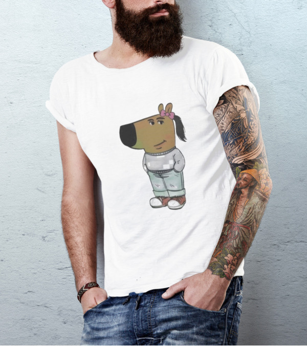 Chill Guy Dog Girl Meme Wearing Sweatshirt And Jeans T-Shirt
