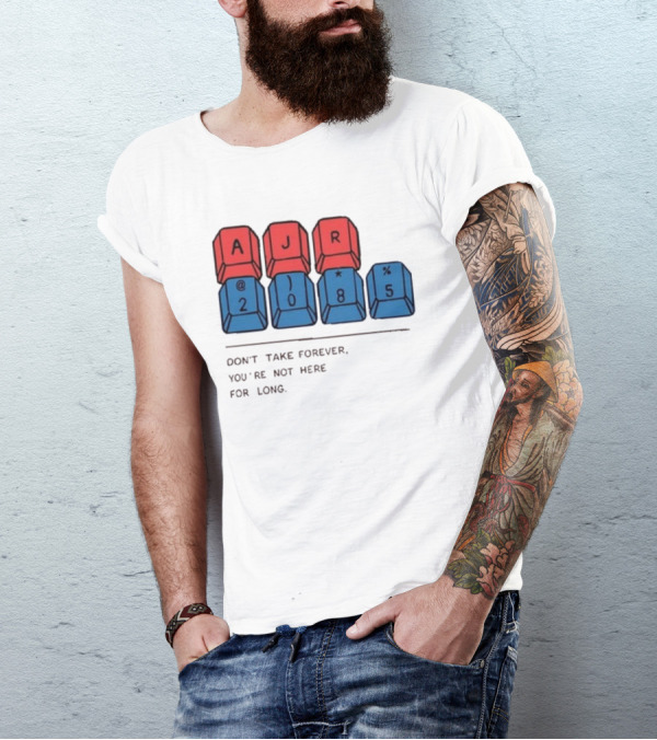 AJR Brothers 2085 Livestream Don't Take Forever Keyboard Keys T-Shirt