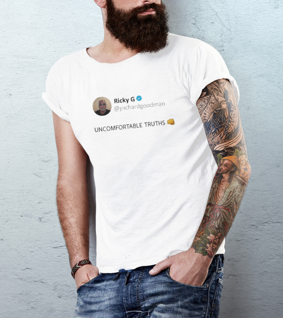 Ricky G Uncomfortable Truths @jrichardgoodman Fist Emoji T-Shirt