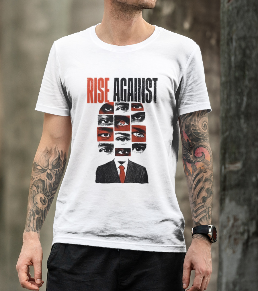 RISE AGAINST Eyes And Suit Big Brother Surveillance T-Shirt