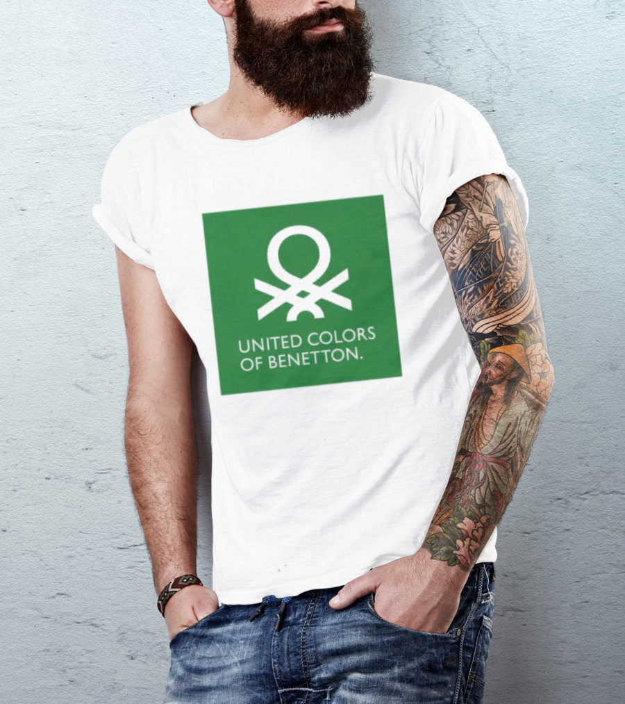 United Colors Of Benetton Green Emblem Fashion Brand T-Shirt