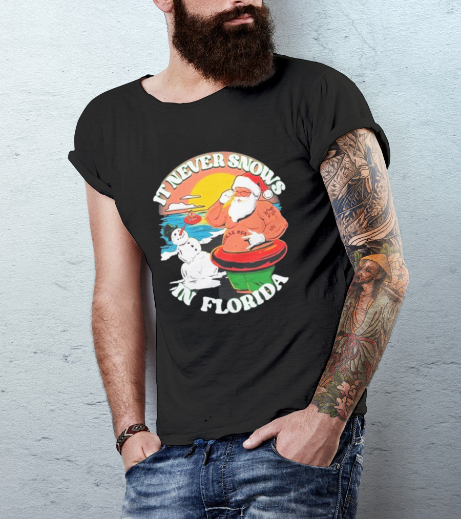 New Found Glory Santa Sunbathing It Never Snows In Florida T-Shirt
