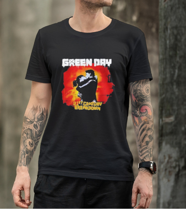 Green Day 21st Century Breakdown Couple Embrace T-Shirt