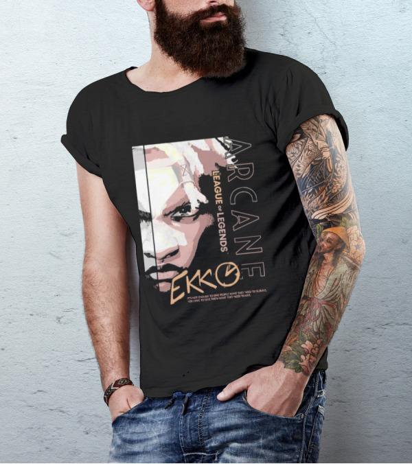 League Of Legends Arcane Ekko Brown It's Not Enough To Give People What They Need To Survive You Have To Give Them What They Need To Live T-Shirt