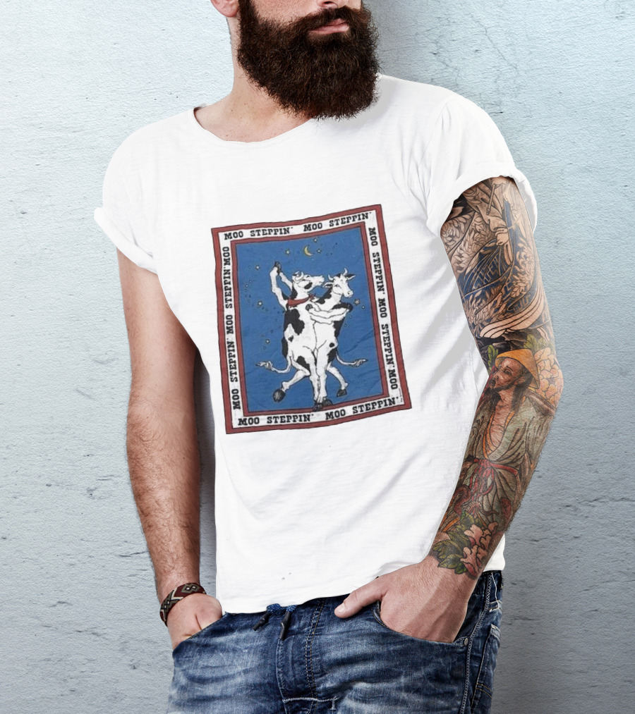 Moo Steppin' Cow Dance Milk 80’s 90’s Humor Joke T-Shirt