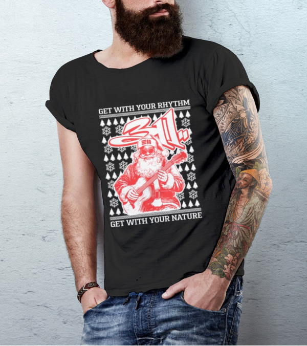 311 Santa Get With Your Rhythm Nature Holiday T-Shirt