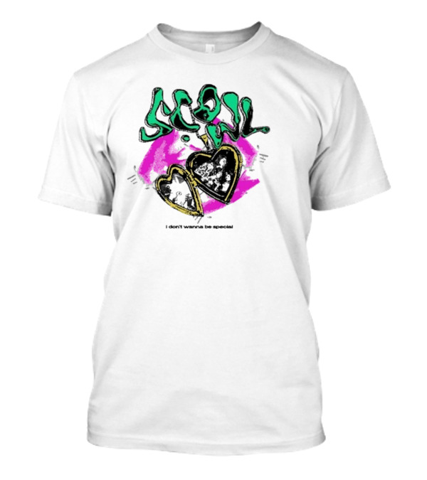 Scowl I Don’t Wanna Be Special Heart Lock T-Shirt