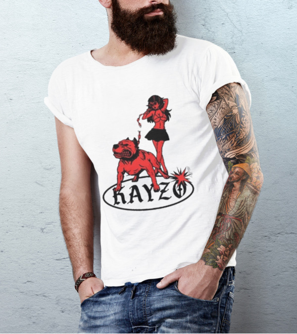Kayzo Unleashed Red Dog And Woman T-Shirt