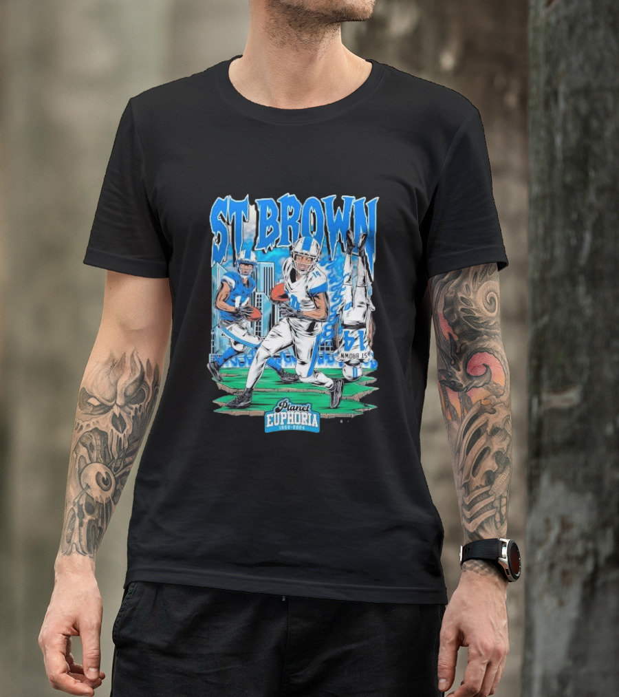 St Brown Planet Euphoria Football 1950 T-Shirt