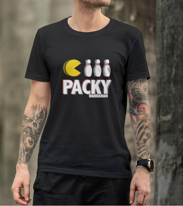 Packy Hanrahan Pac-Man Bowling Pins T-Shirt