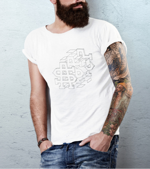 3D SA Abstract Architecture Geometric T-Shirt