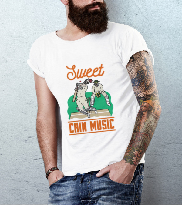 Sweet Chin Music Cricket Scene T-Shirt