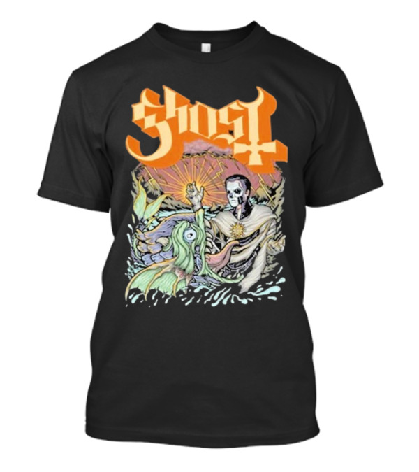 Ghost Papa Emeritus And The Whale With Oceanic Scene T-Shirt