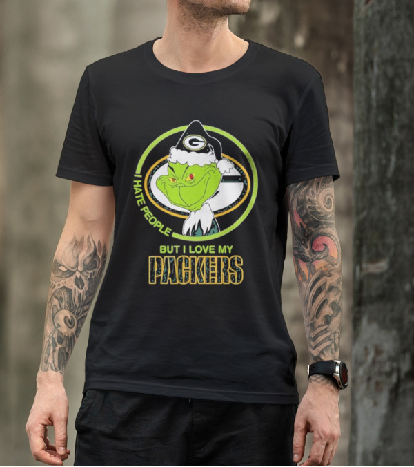 I Hate People But I Love My Packers Grinch Green Bay Packers T-Shirt