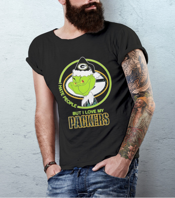 I Hate People But I Love My Packers Grinch Green Bay Packers T-Shirt