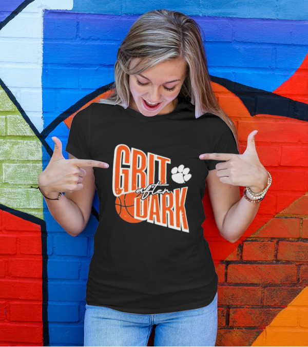 Grit After Dark Basketball Paw Prints T-Shirt