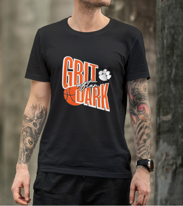 Grit After Dark Basketball Paw Prints T-Shirt
