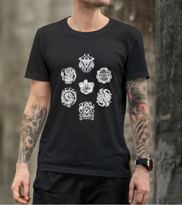 Ring Domain Sigils Elden Inspired Fantasy Symbols T-Shirt