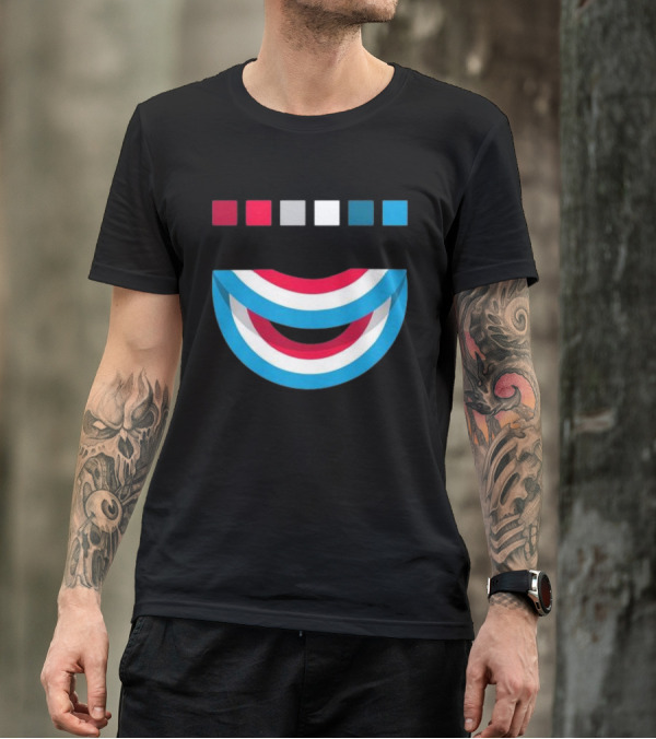 Tavar Zawacki LAZY CIRCLE Wynwood Walls Red White Blue Arches T-Shirt
