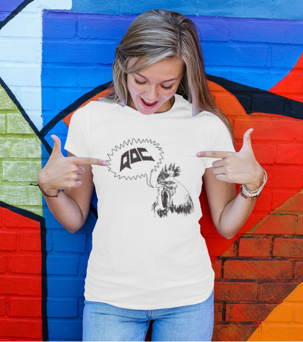 QOC Rooster Quarters Of Change Speech Bubble T-Shirt