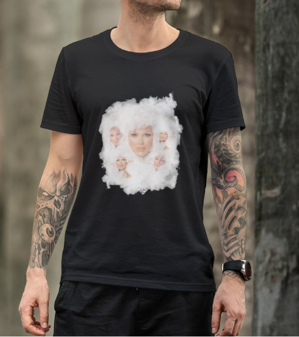 Drag Queen Crystal Envy Photo Collage Feathery Portrait Compilation T-Shirt
