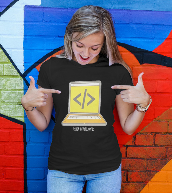 Web Developer Laptop Code Symbol Professional Occupation T-Shirt