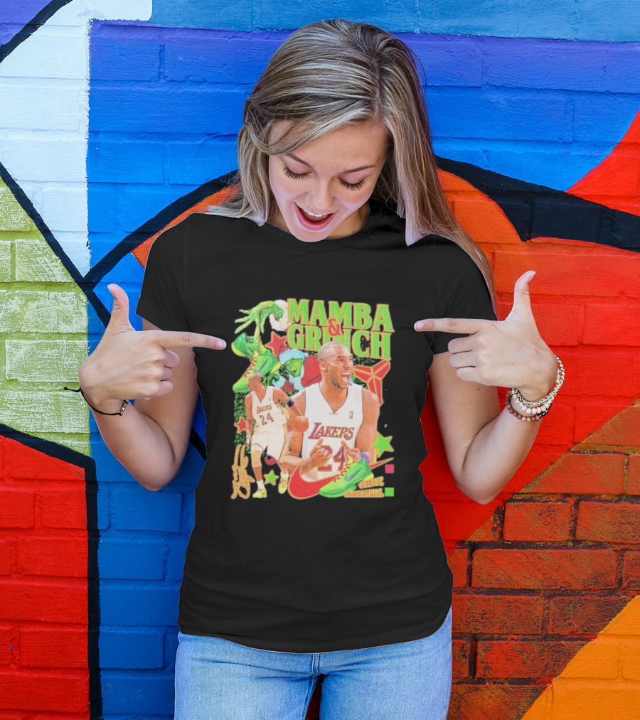 Mamba And Grinch Stole Christmas Kobe Bryant Lakers T-Shirt