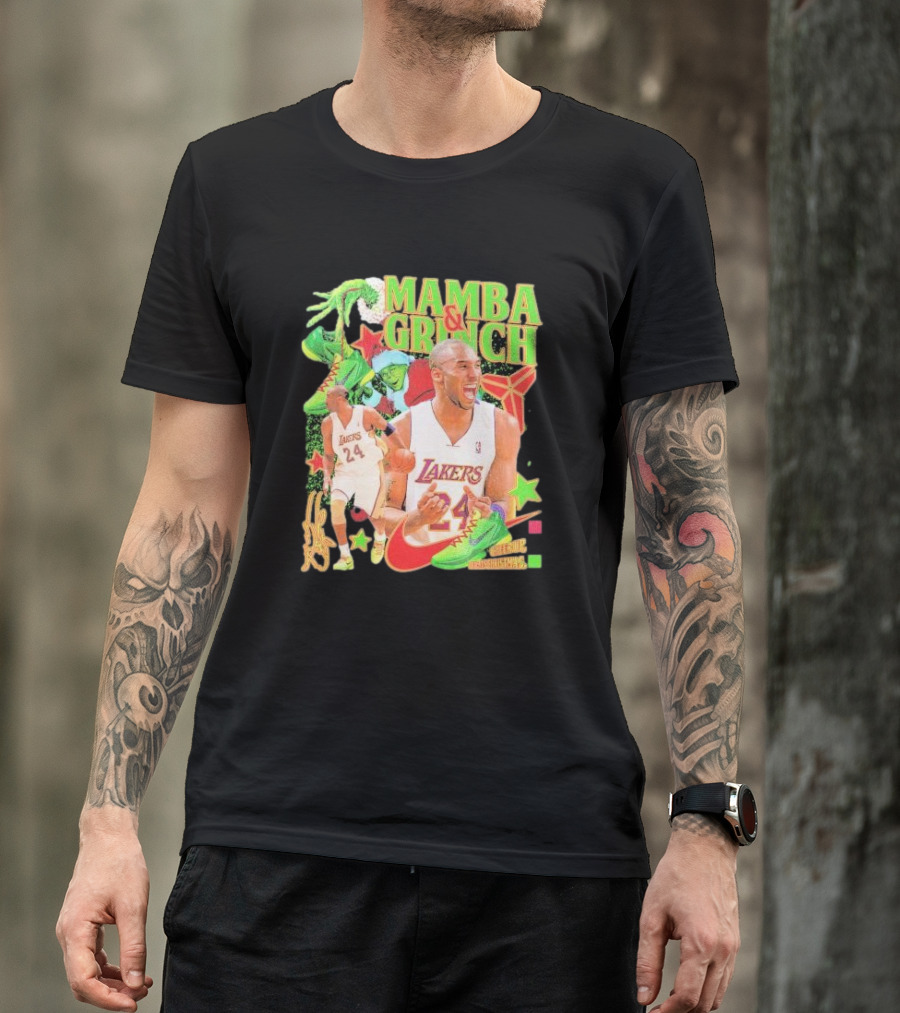 Mamba And Grinch Stole Christmas Kobe Bryant Lakers T-Shirt