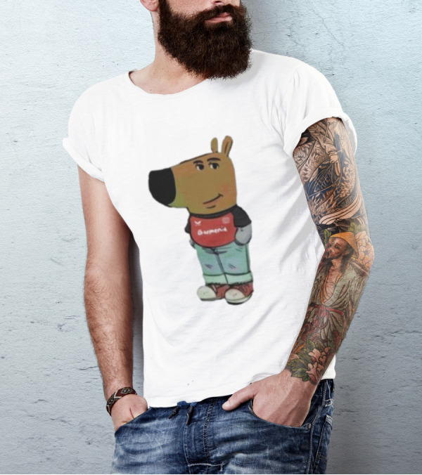 Chill Guy Dog Bayer 04 Leverkusen Mascot Wearing Red Black T-Shirt