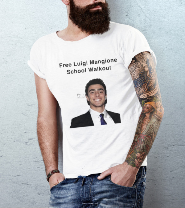 Free Luigi Mangione School Walkout Protest Movement T-Shirt