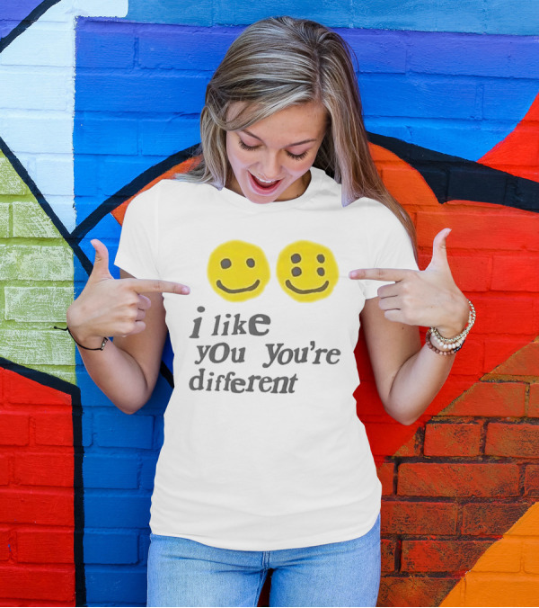 Cactus Plant Flea Market I Like You You're Different Smiley Faces T-Shirt