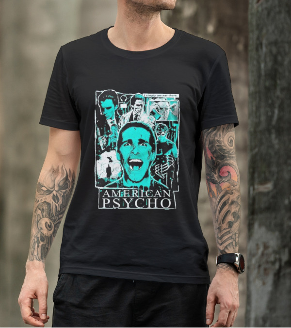 American Psycho Patrick Bateman I Simply Am Not There Collage T-Shirt