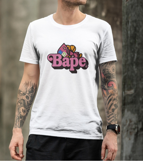 Bape Pink Shark Milo WGM T-Shirt