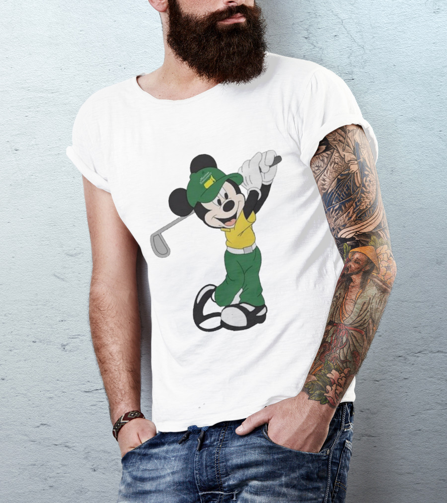 Mickey Mouse Golf Masters Tournament Iconic Swing T-Shirt