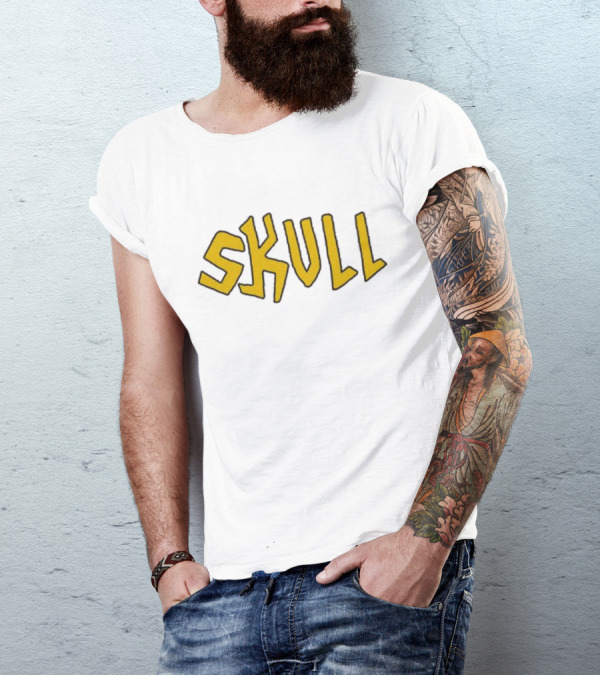 Saturday Night Live Butthead Skull Text T-Shirt