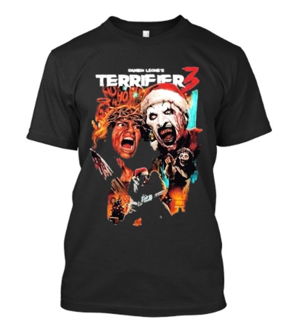 Terrifier 3 Damien Leone's Horror Santa Scene T-Shirt