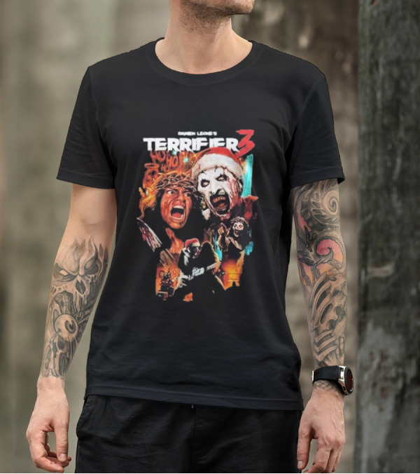 Terrifier 3 Damien Leone's Horror Santa Scene T-Shirt