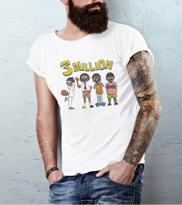 Daydrian Harding 3 Million Subscribers Celebration With Cartoon Characters T-Shirt