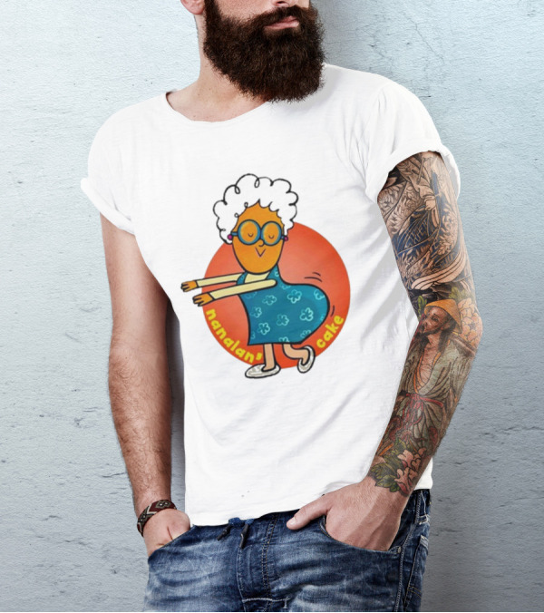 Nanalan Nana Cake Funny Grandma Moves Playful Cartoon T-Shirt