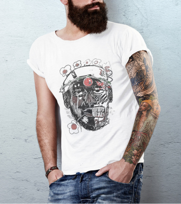 Vameee Labron James Floral Artistic Face T-Shirt