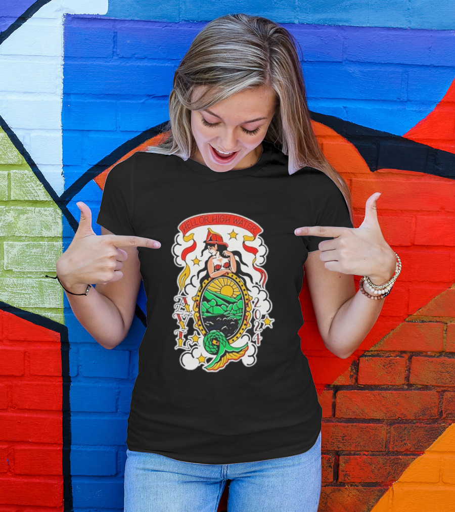Hell Or High Water Mermaid Asheville T-Shirt