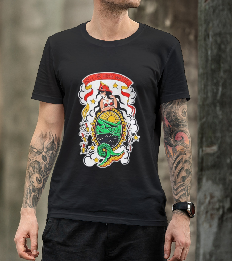 Hell Or High Water Mermaid Asheville T-Shirt