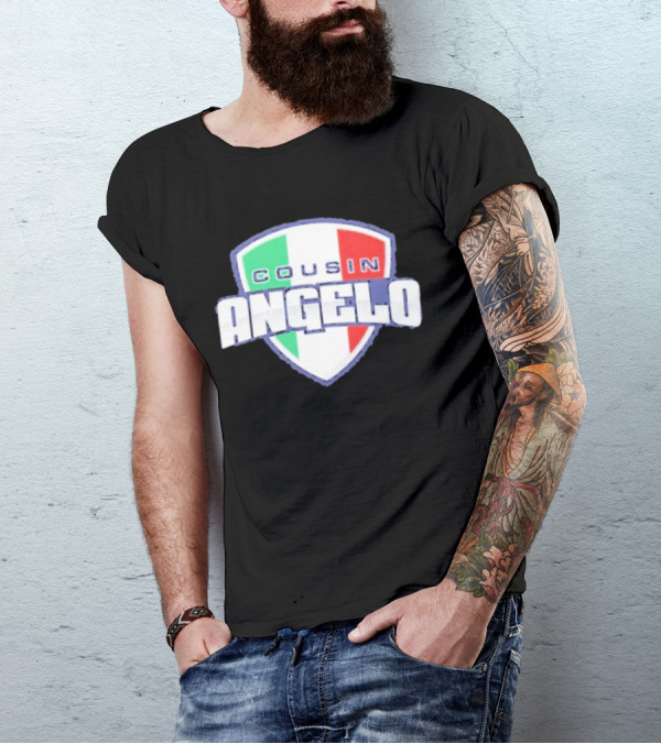 Cousin Angelo Italian Shield Tricolor T-Shirt