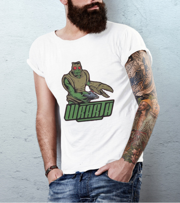 Wrarth Warrior Doctor Who Alien Creature With Claws And Spaceship Gun T-Shirt